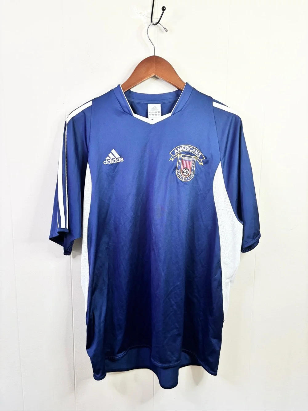 Adidas americas soccer club jersey navy blue white size XL men’s vintage